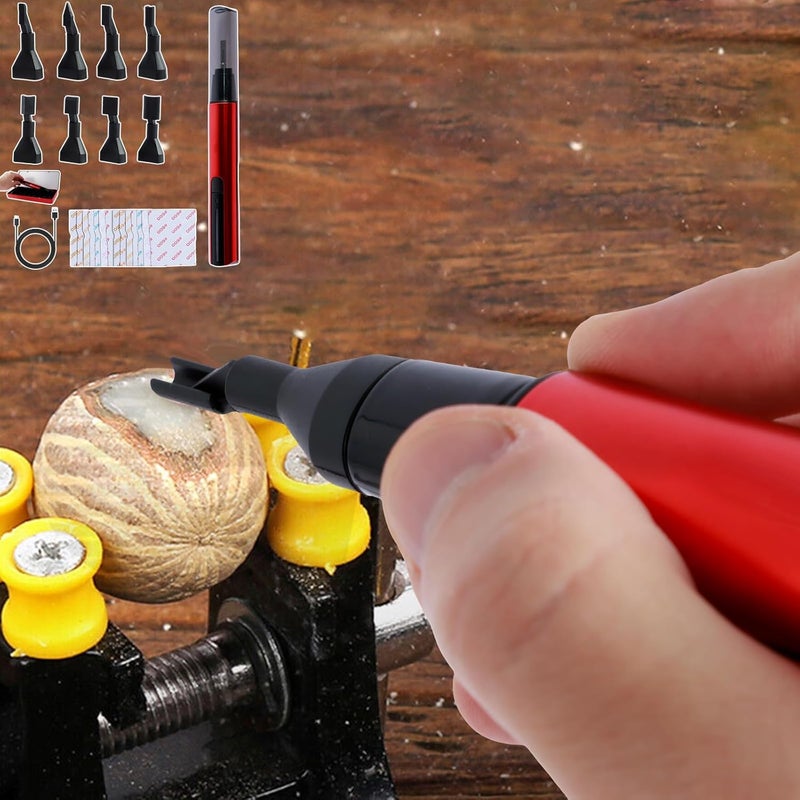 Abizarch Mini Reciprocating Sander Set Portable Electric Sanding Pen USB Rechargeable Mini Sander with Overload Protection 3 Gears Adjustable Sanding Pen Polishing Machine for Grinding Polishing Surfa - Image 2